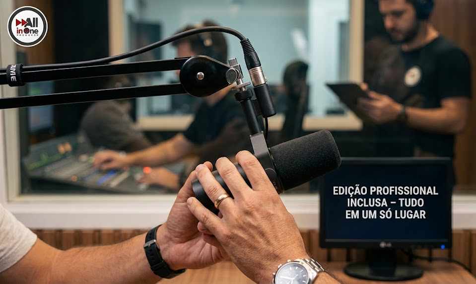 Podcast perto de mim com qualidade - All In One Producer