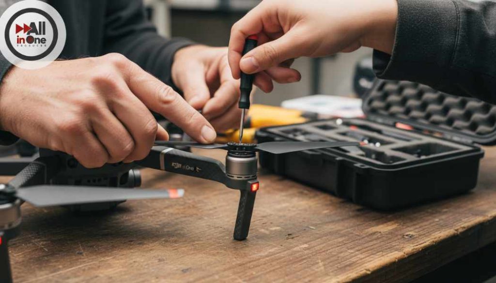 Manutenção de drones em curso presencial