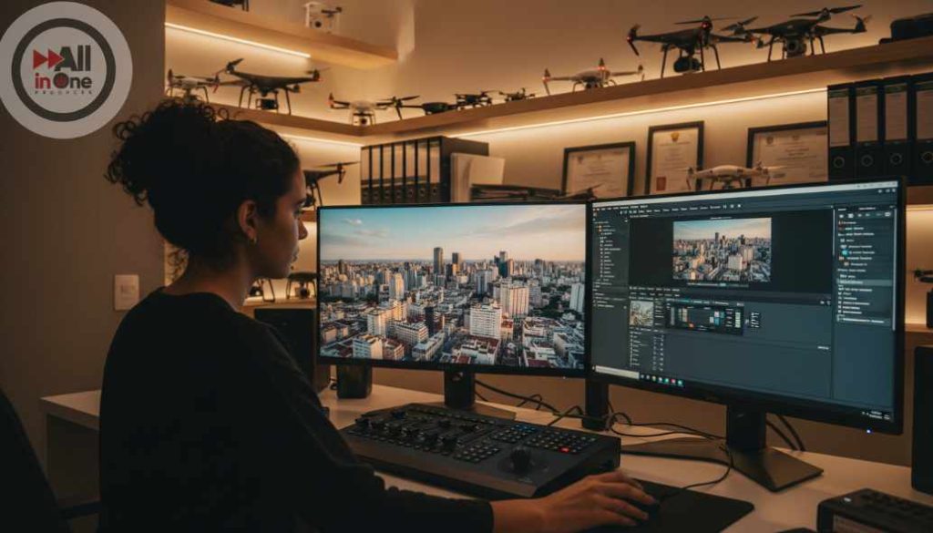 Edição de vídeo para curso piloto de drone SP