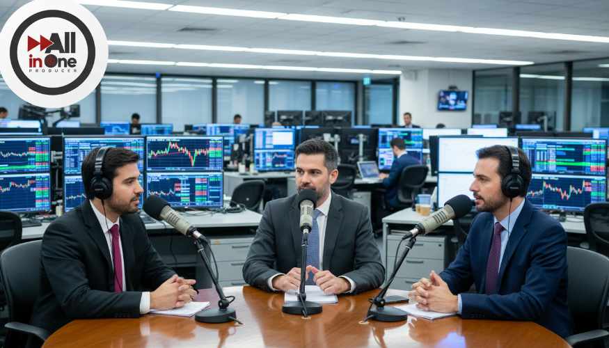 Gravação de Podcast com transmissão ao vivo para empresas e negócios