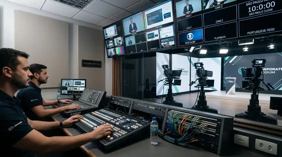 Gravação de vídeo ao vivo em Estúdio Profissional
