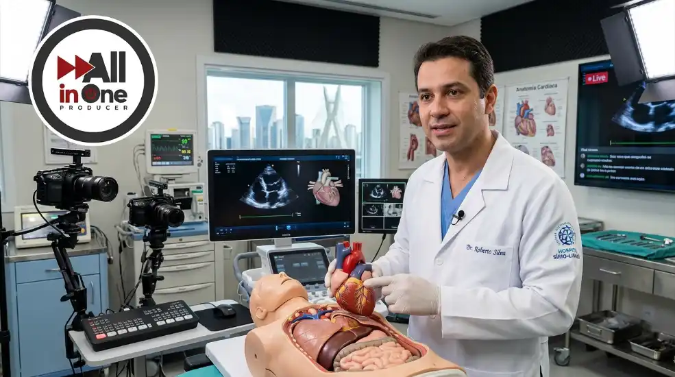 Transmissão ao vivo para médicos e hospitais